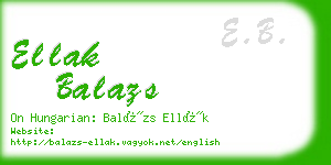 ellak balazs business card